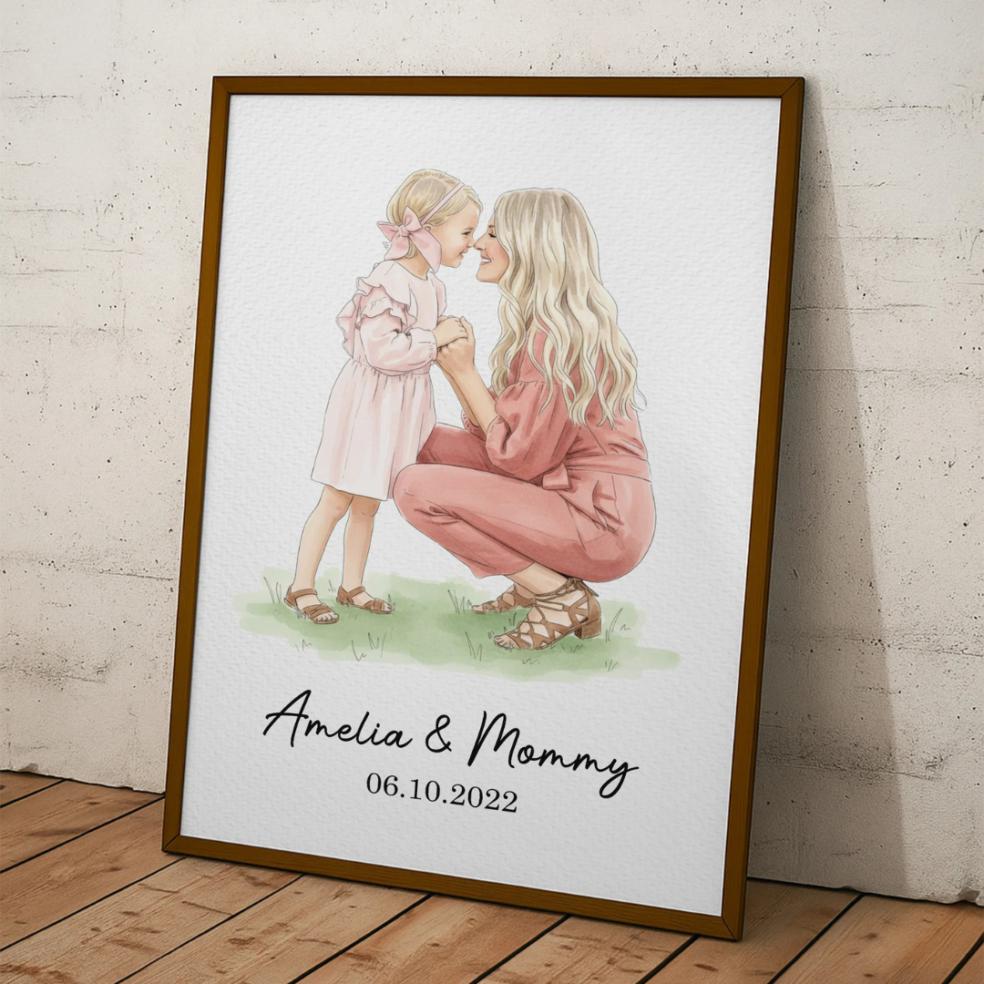 Personlig fotoplakat – Gave til mamma og kone