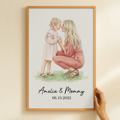 Personlig fotoposter - Gåva till mamma och fru