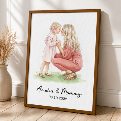 Personlig fotoposter - Gåva till mamma och fru