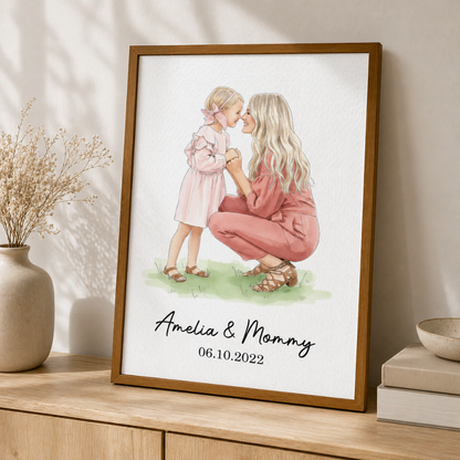 Personlig fotoposter - Gåva till mamma och fru