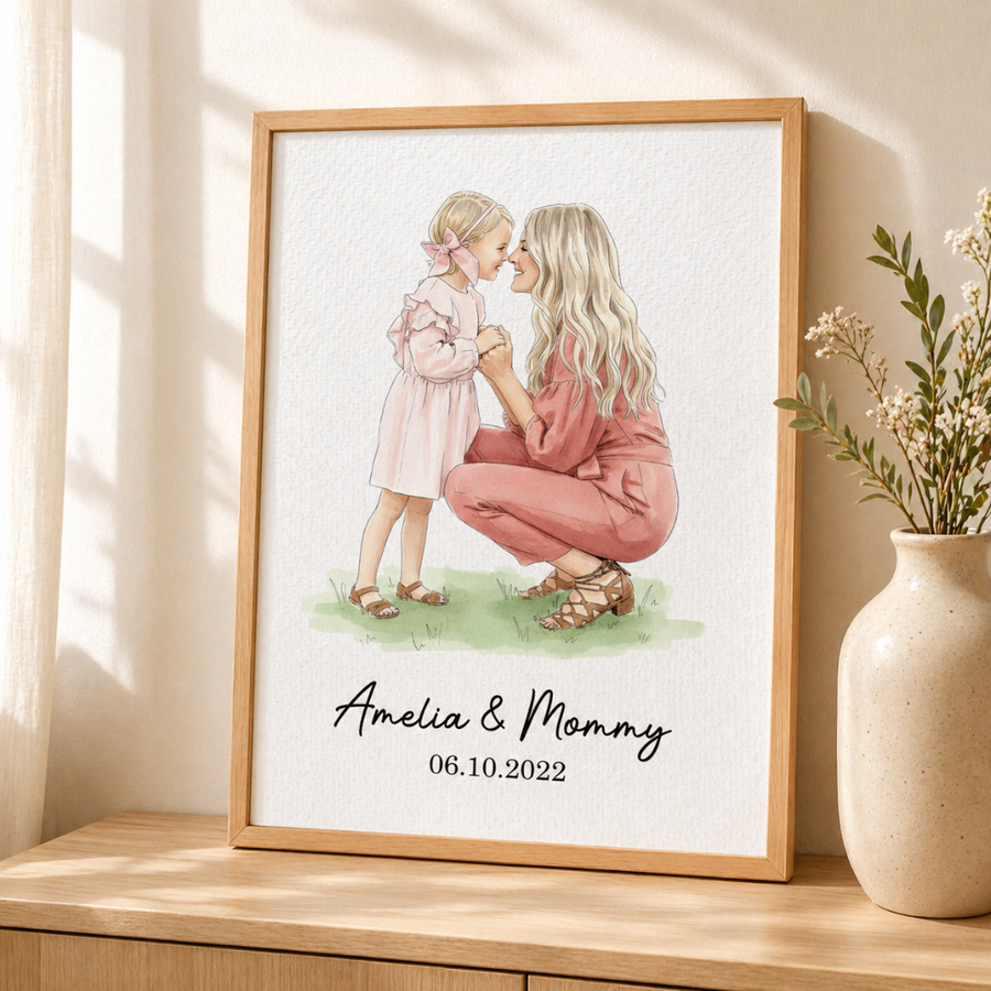 Personalisiertes Fotoposter – Geschenk für Mama und Ehefrau