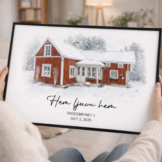 Personlig fotoposter - Vårt älskade hem