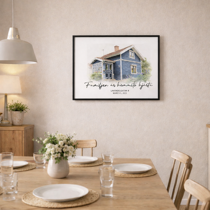 Personlig fotoposter - Vårt älskade hem