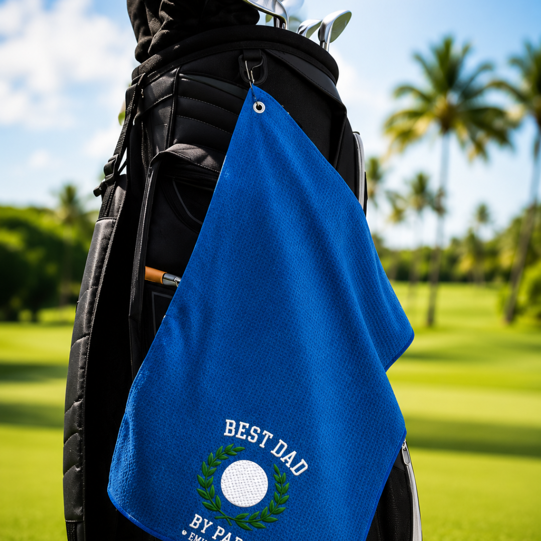 Personalisiertes Golfhandtuch – Bester Papa, Par Excellence