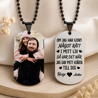 Personligt Halsband Med foto - Någon du älskar