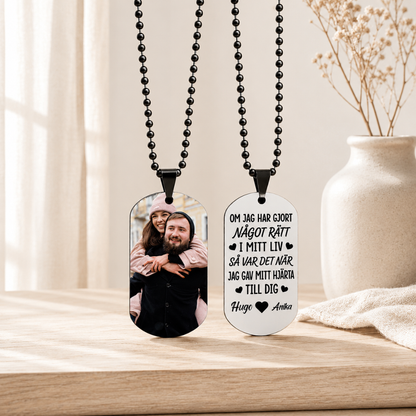 Personligt Halsband Med foto - Någon du älskar