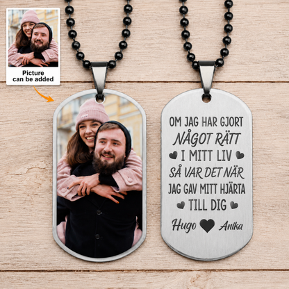 Personligt Halsband Med foto - Någon du älskar