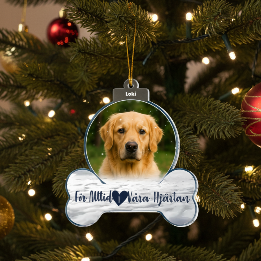 Personligt Julpynt - För Alltid i våra hjärtan