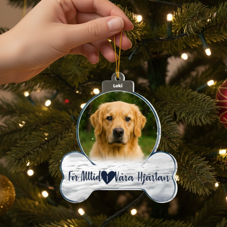 Personligt Julpynt - För Alltid i våra hjärtan