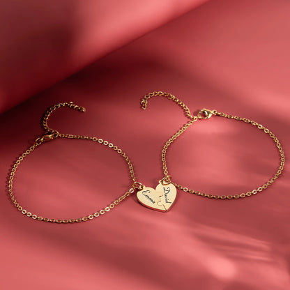 Personalisiertes herzförmiges Puzzle-Armband