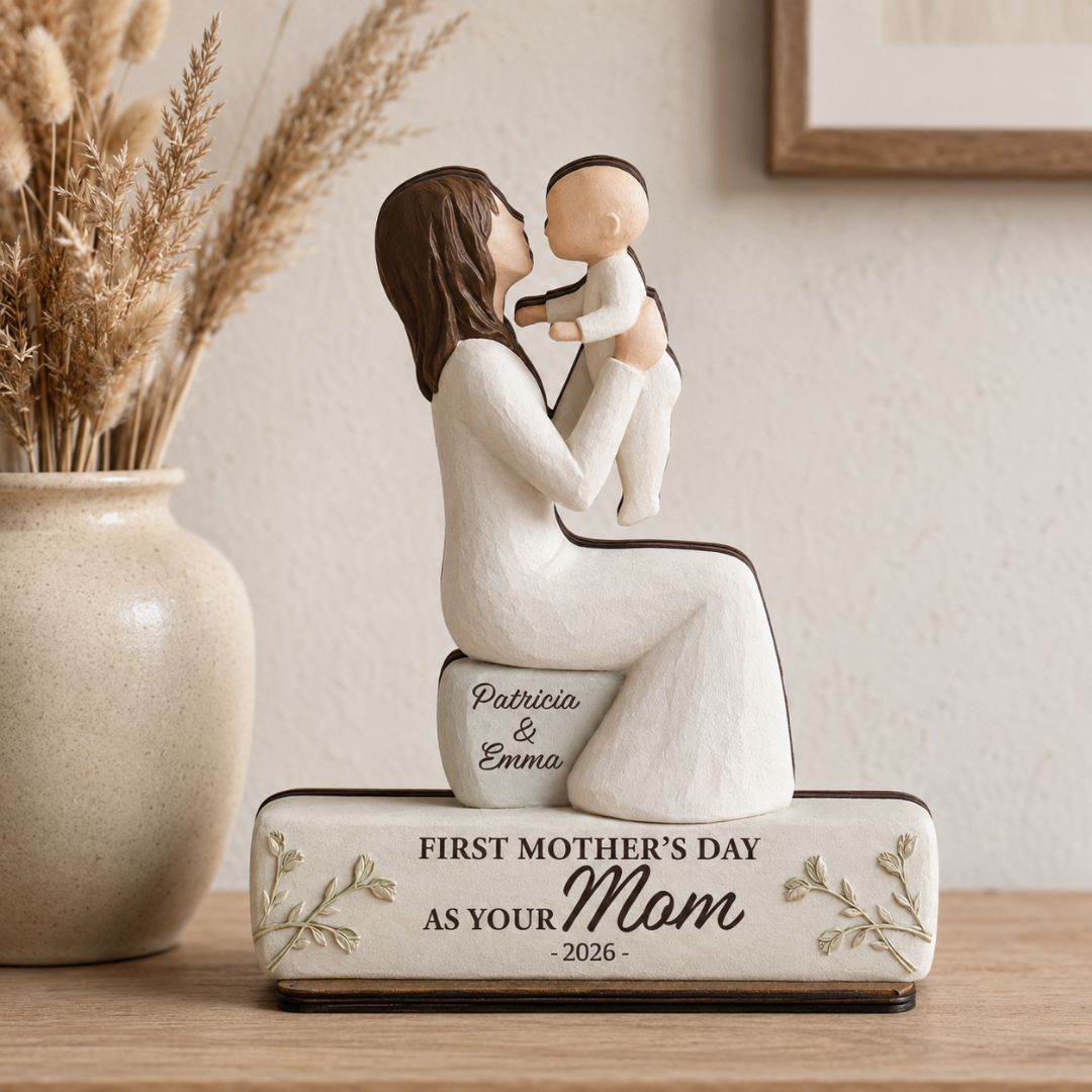Personalisierte Holzplakette – Geschenk für Mama