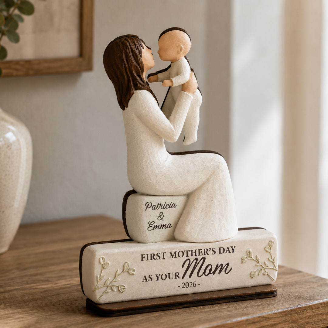 Personalisierte Holzplakette – Geschenk für Mama
