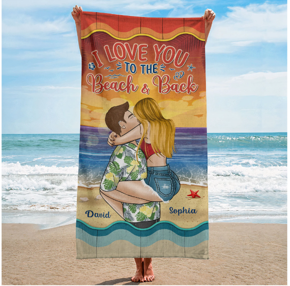 Personalisiertes Handtuch – Ich liebe dich