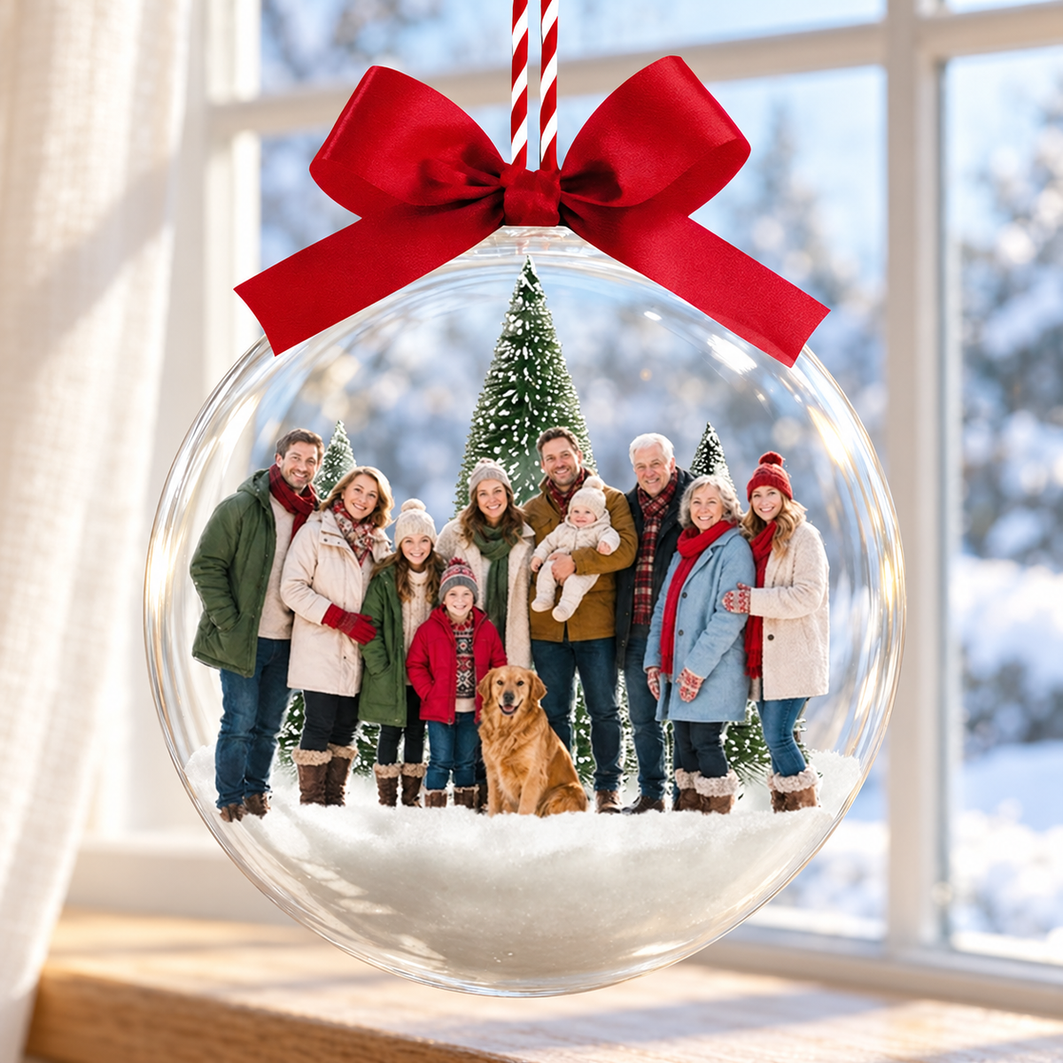 Personlig snöglobskula - Julklapp till familjen