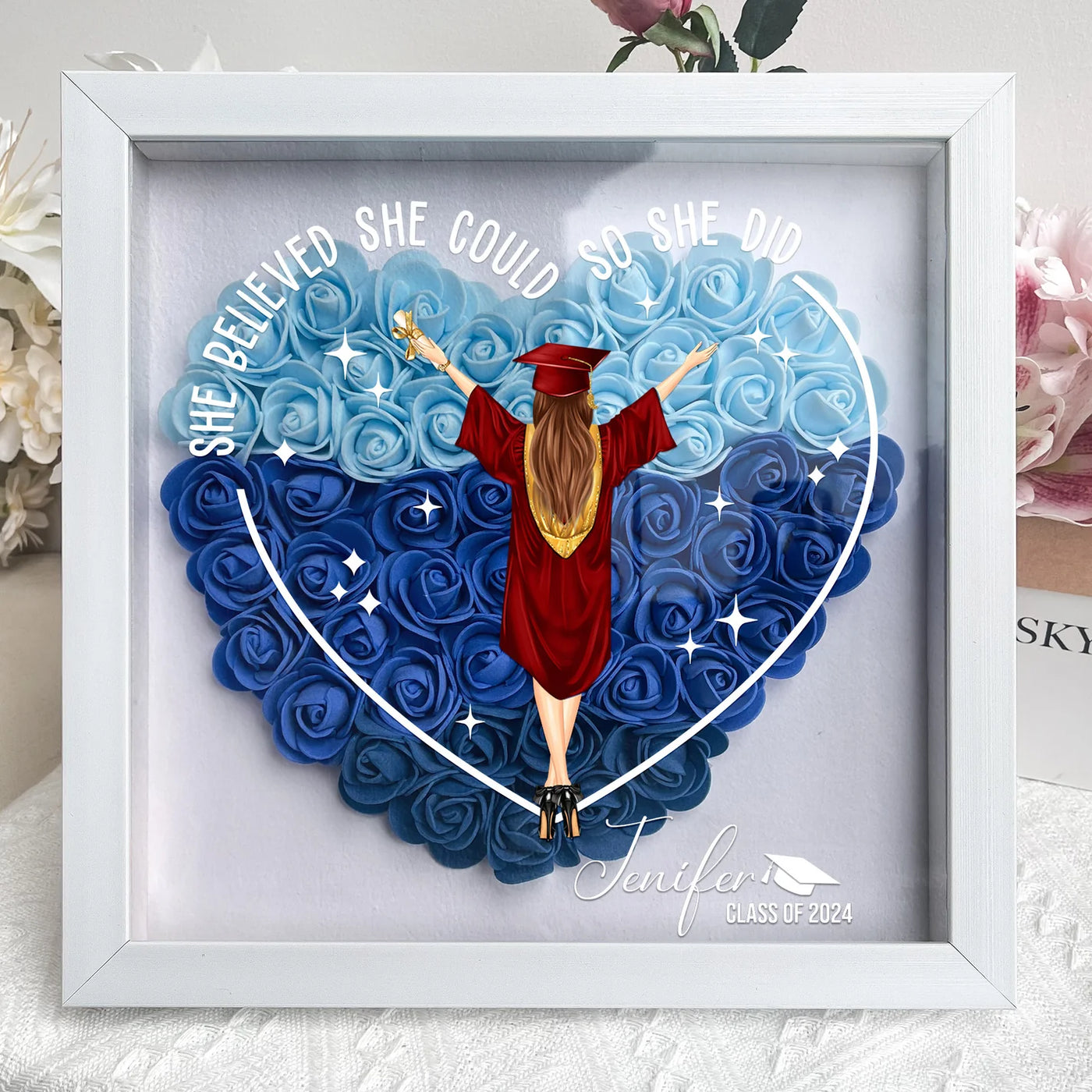 Personalisierter Blumenkasten – Abschluss/Abitur