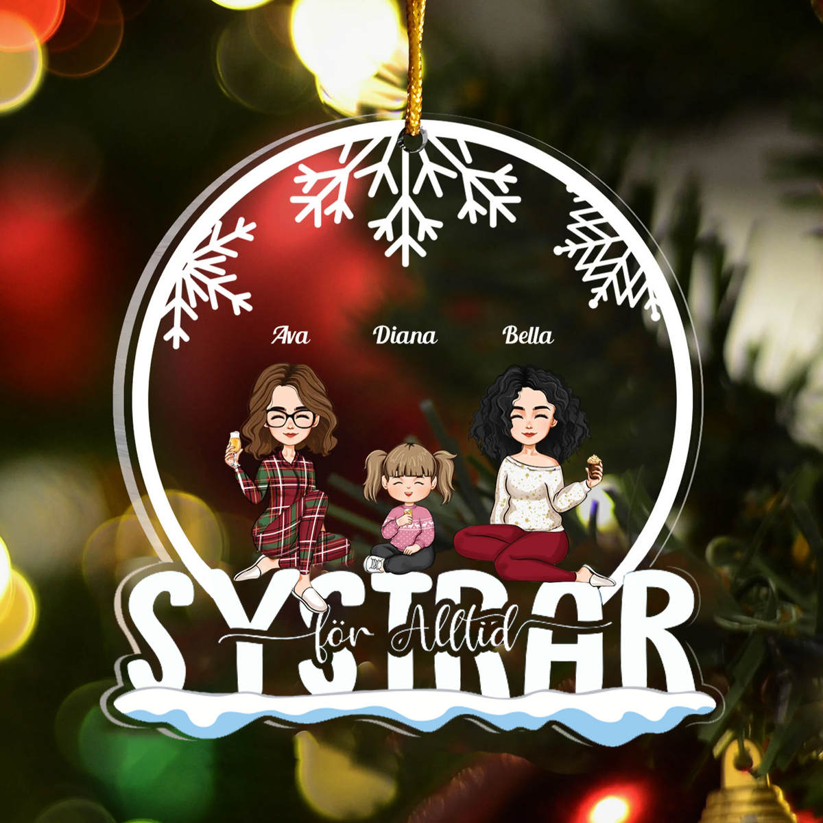 Personlig julepynt – Familie for alltid