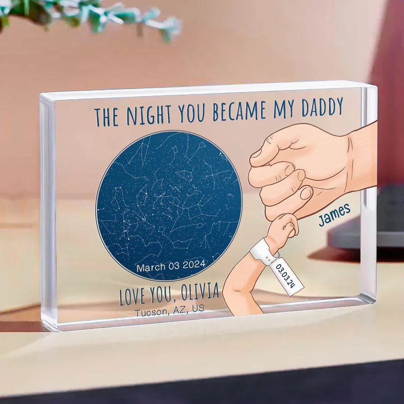 Personlig Akrylskylt - Natten Då Du Blev Min Pappa 2