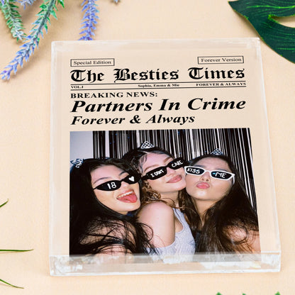 Personlig Akrylskylt - Partners in Crime för bästa vänner