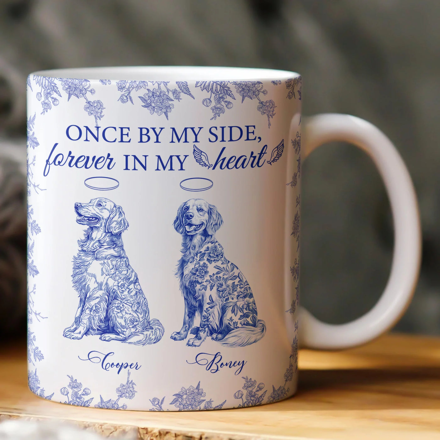 Personalisierte Tasse – Name & Rasse des Hundes