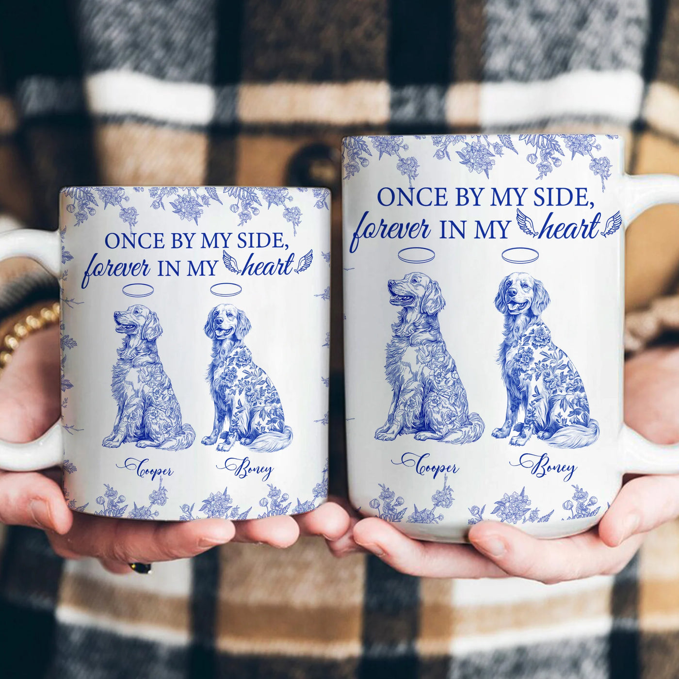Personalisierte Tasse – Name & Rasse des Hundes