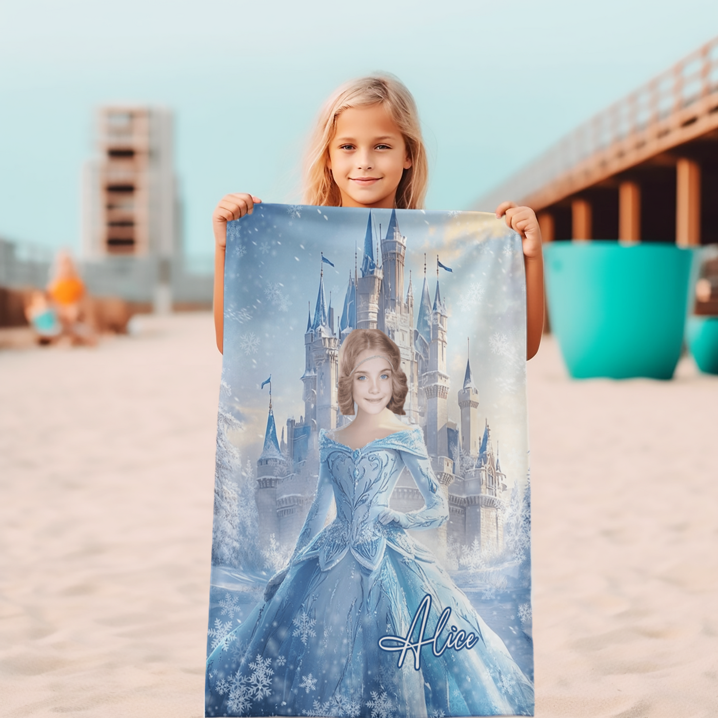Personalisiertes Handtuch für Kinder – Prinzessin