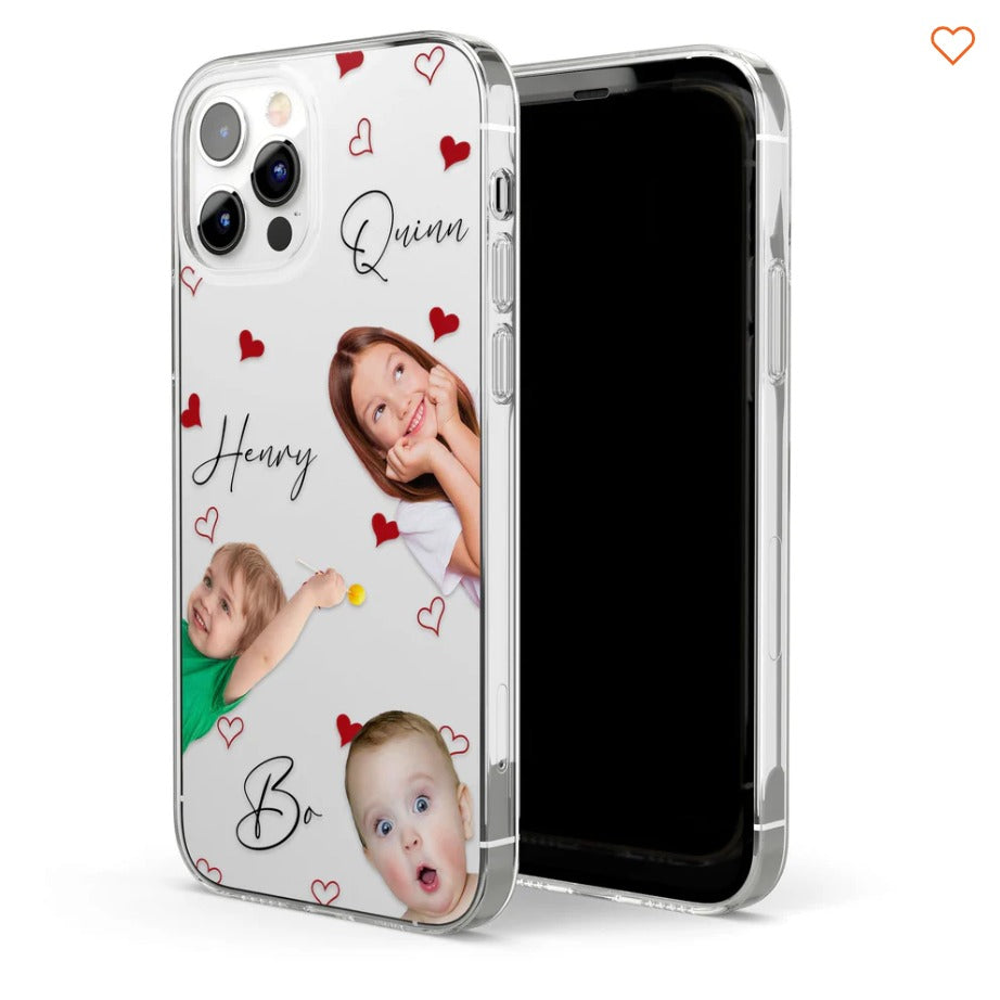 Personalisierte transparente Handyhülle – Individuelles Foto