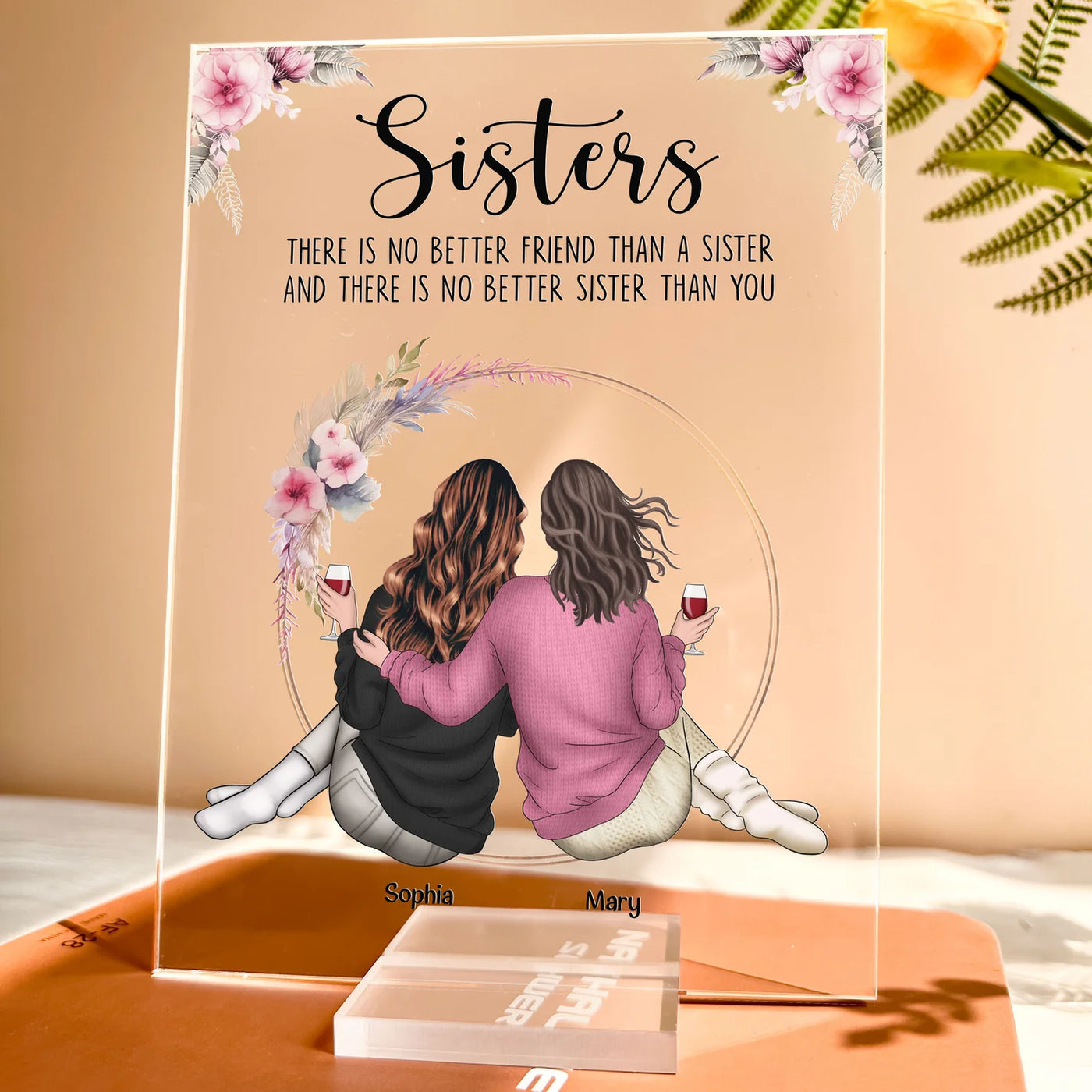 Personalisiertes Acrylschild – Eine Schwester