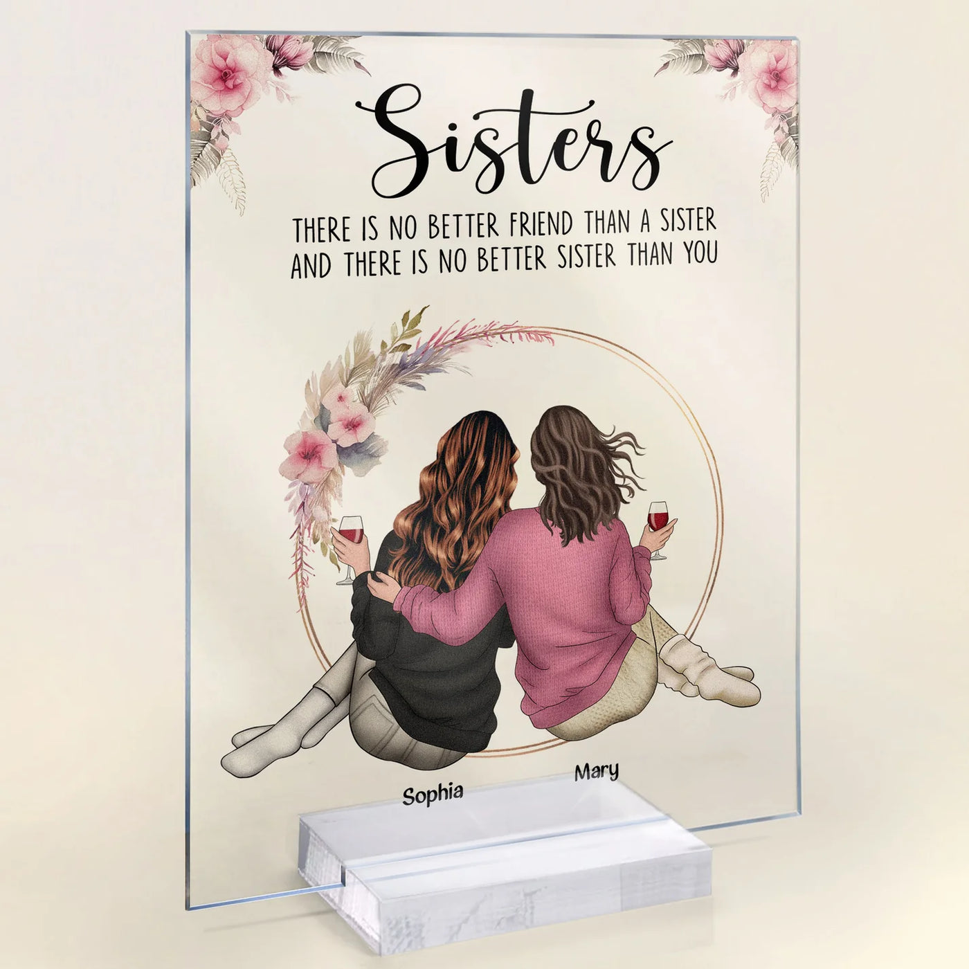 Personalisiertes Acrylschild – Eine Schwester