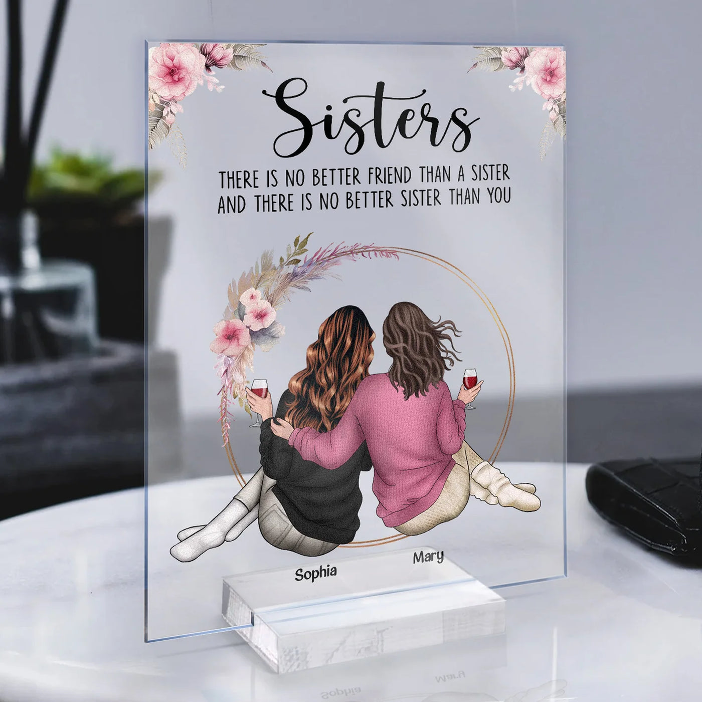 Personalisiertes Acrylschild – Eine Schwester