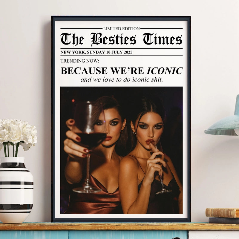 Personalisiertes Fotoposter – Die Freundschafts-Zeitung