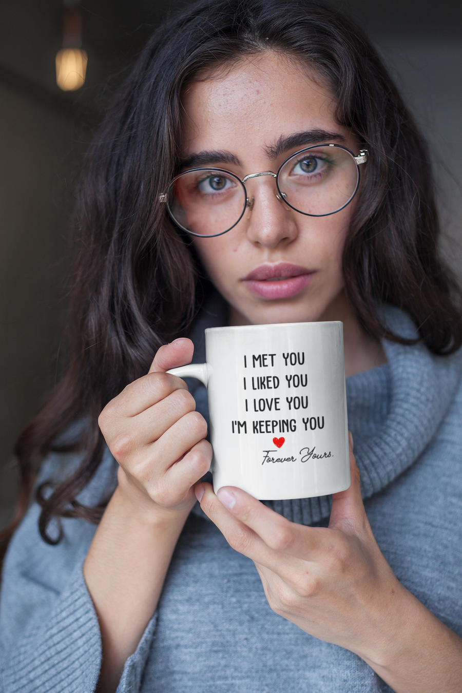 Personalisierte Tasse – Ich traf dich, ich mochte dich