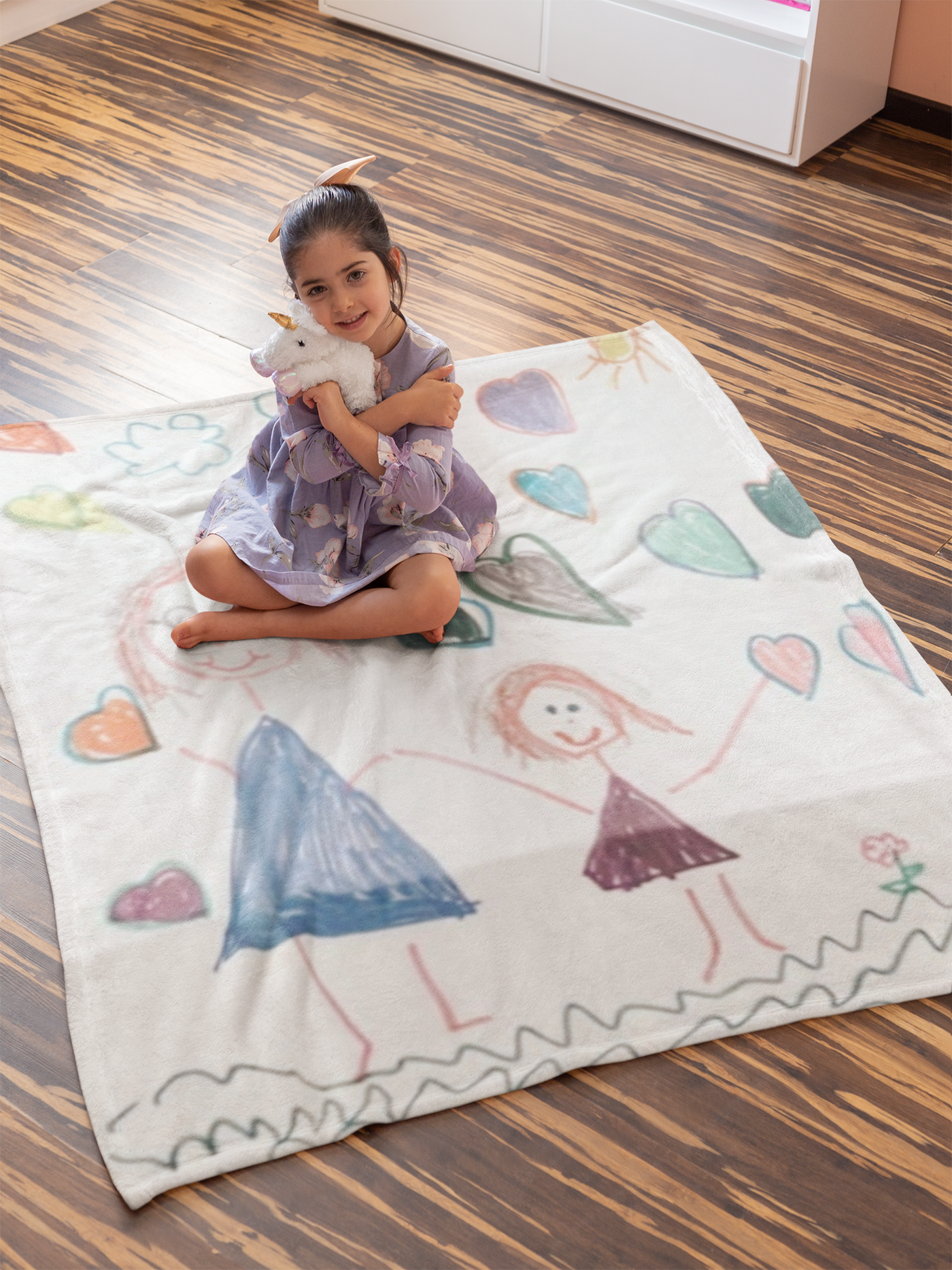 Personalisierte Decke – Individuelle Kinderzeichnung