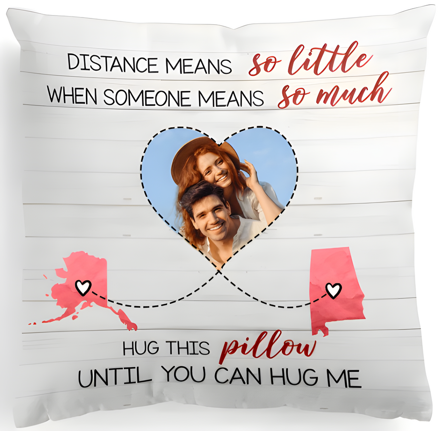Personalisierter Kissenbezug – Distance Love