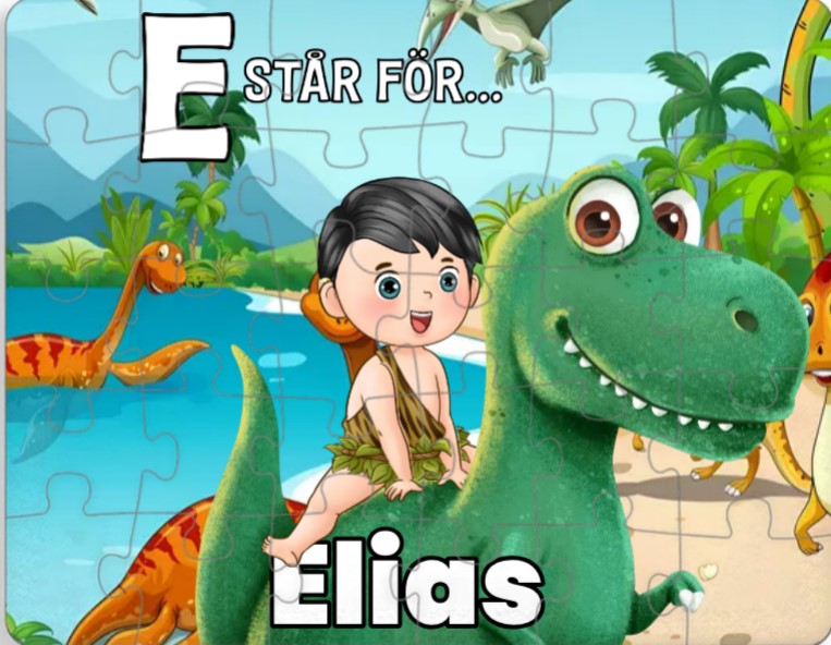 Personalisiertes Puzzle für Kinder – Dinosaurier