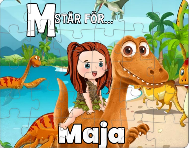 Personalisiertes Puzzle für Kinder – Dinosaurier