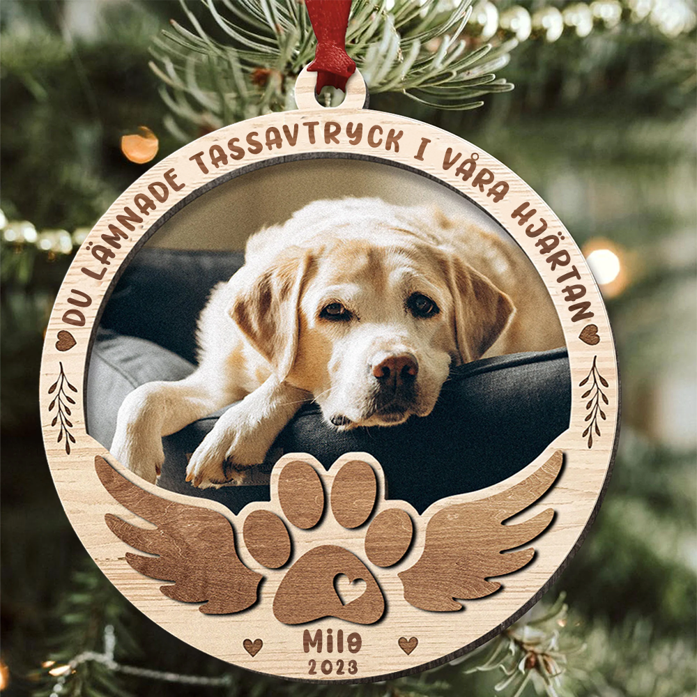 Personalisierter Weihnachtsschmuck – Du hast Pfotenabdrücke hinterlassen