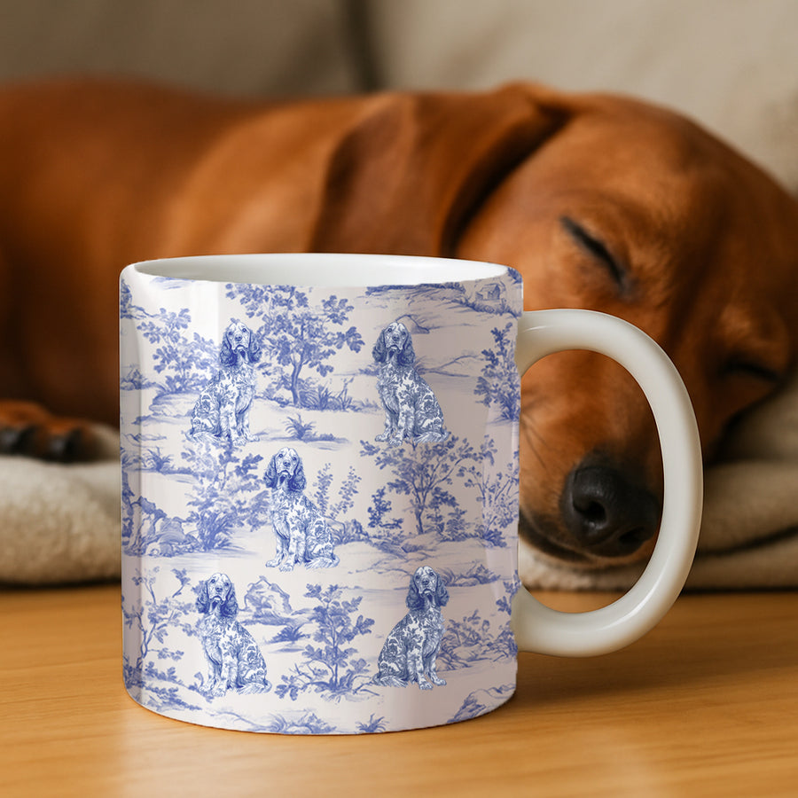 Personlig Mugg - Hundälskare – Toile de Jouy i fransk stil