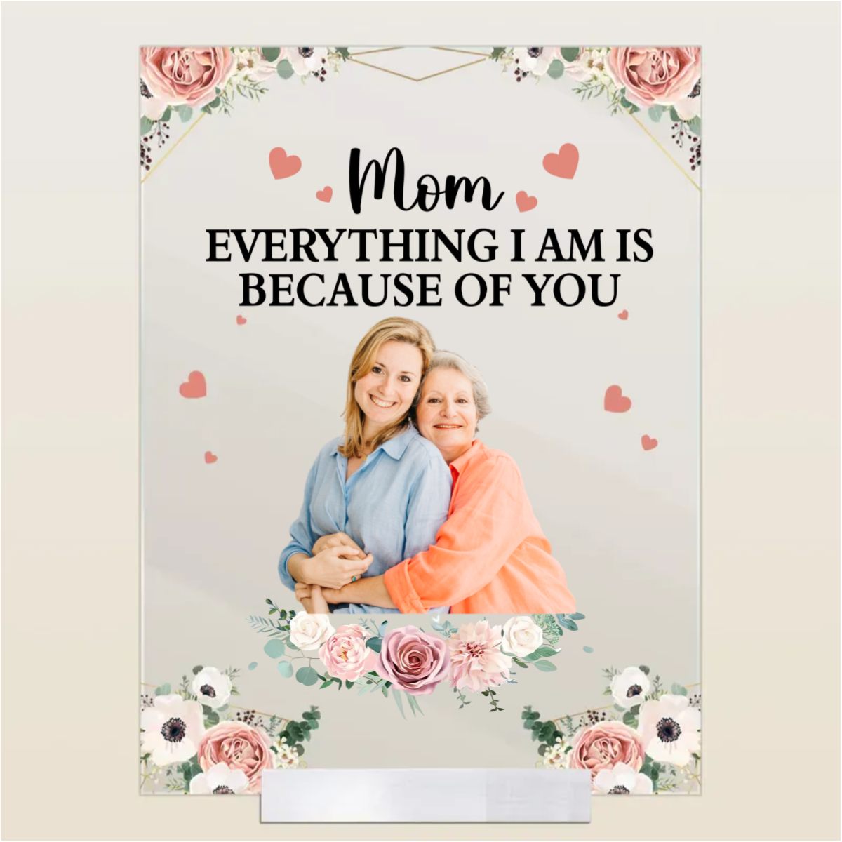Personalisiertes Acrylschild – Mutter & Kind