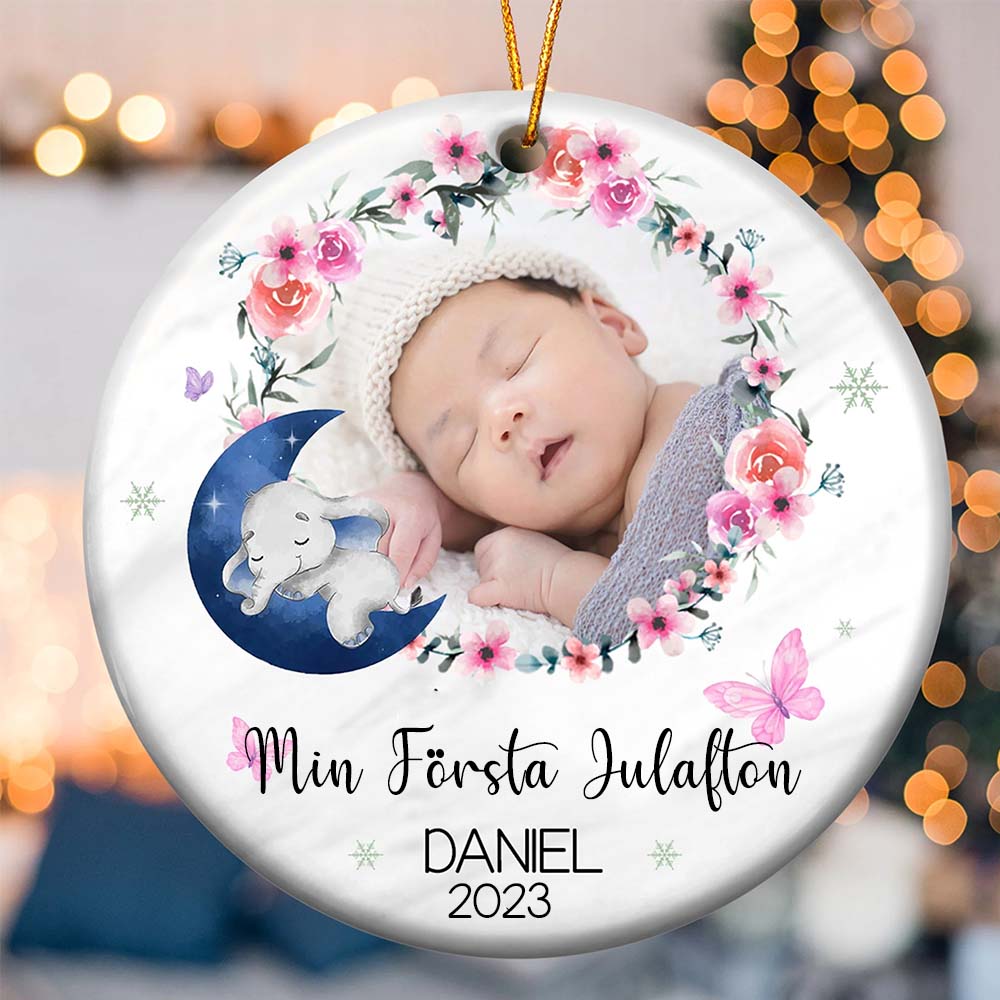 Personlig julepynt – Trøtt baby