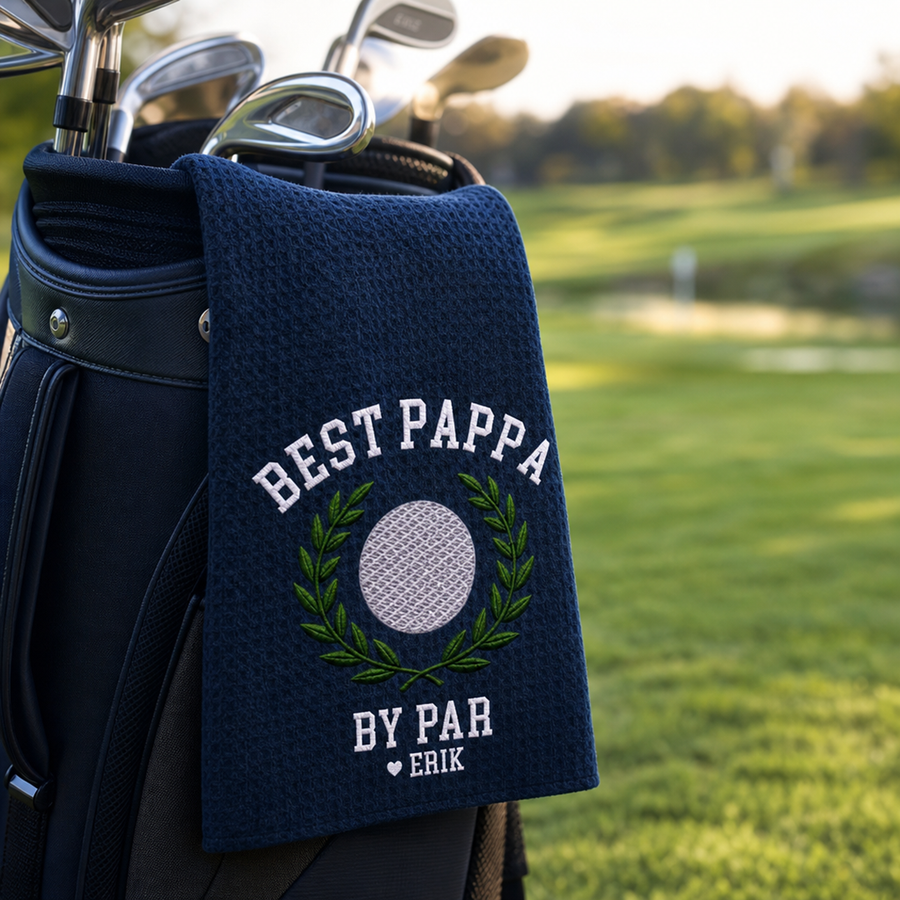 Personalisiertes Golfhandtuch – Bester Papa, Par Excellence