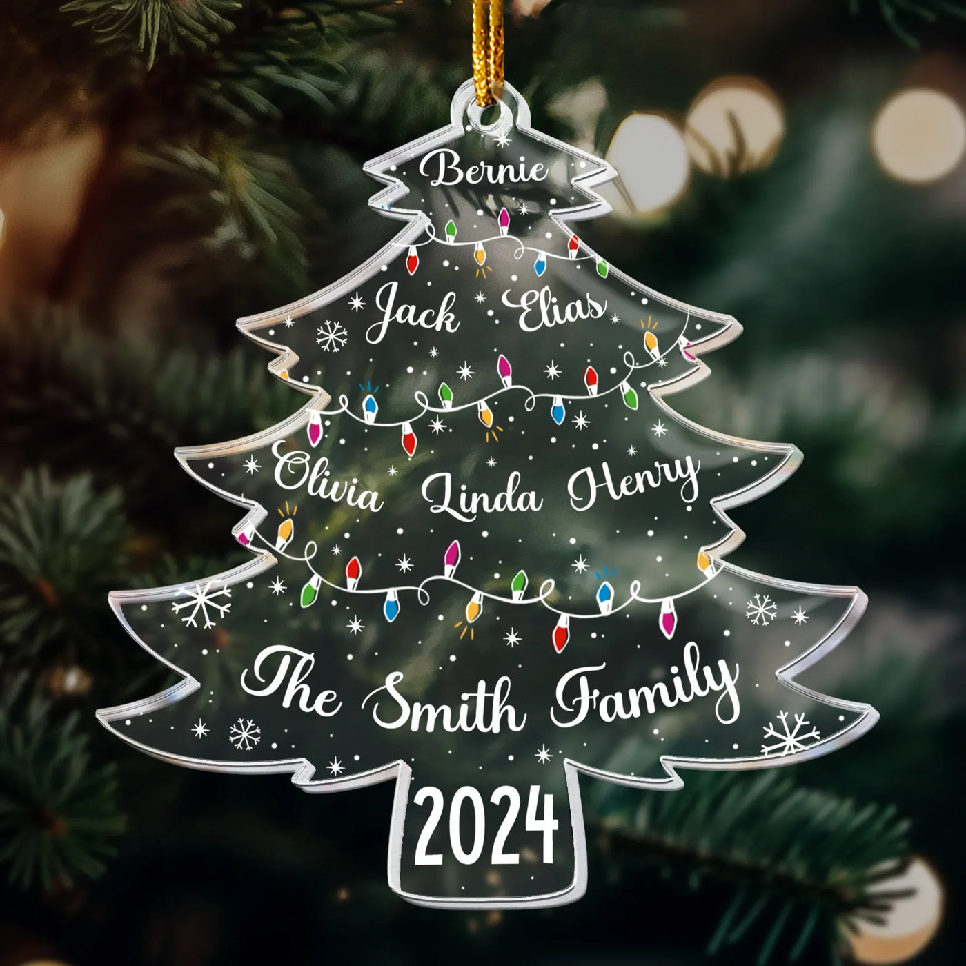 Personalisierter Weihnachtsschmuck – Familientannenbaum