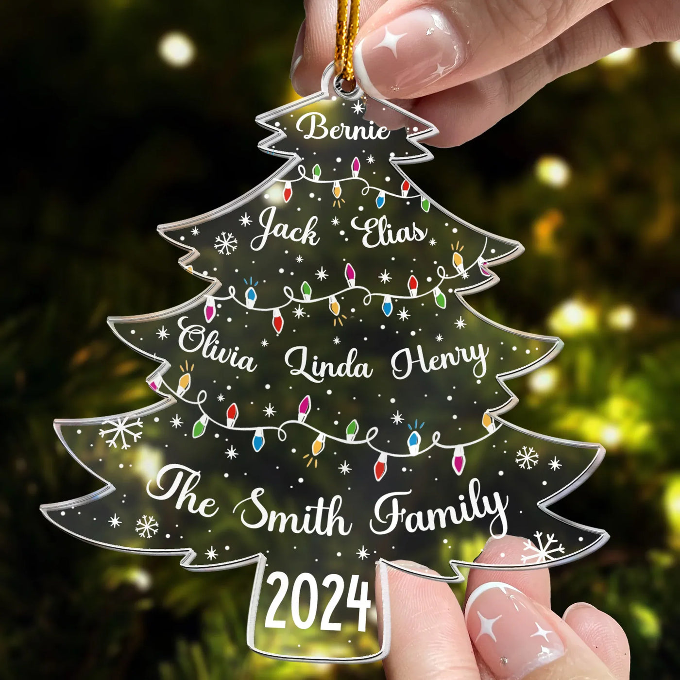 Personalisierter Weihnachtsschmuck – Familientannenbaum