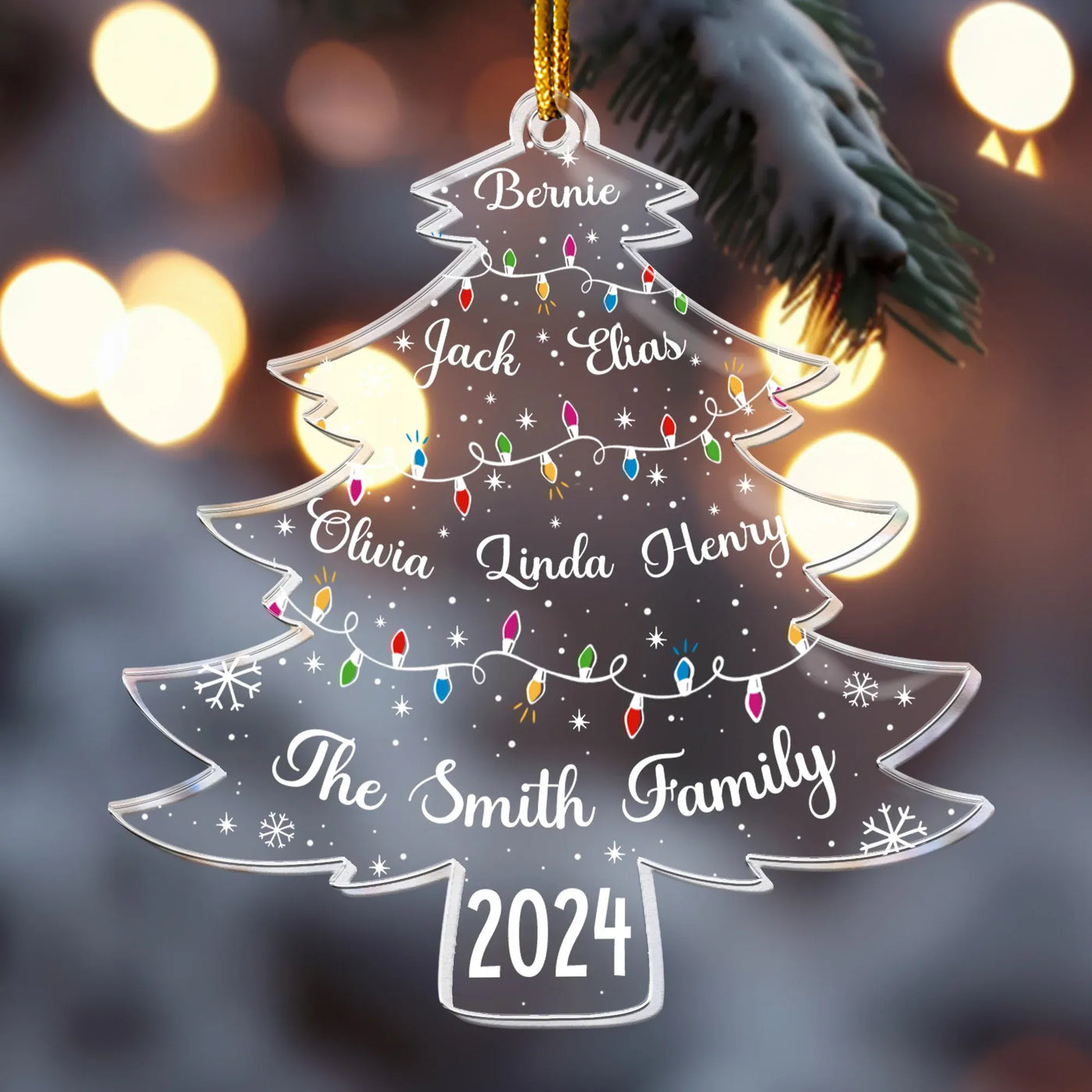 Personalisierter Weihnachtsschmuck – Familientannenbaum