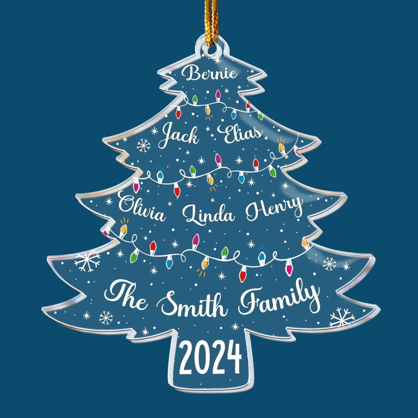 Personalisierter Weihnachtsschmuck – Familientannenbaum