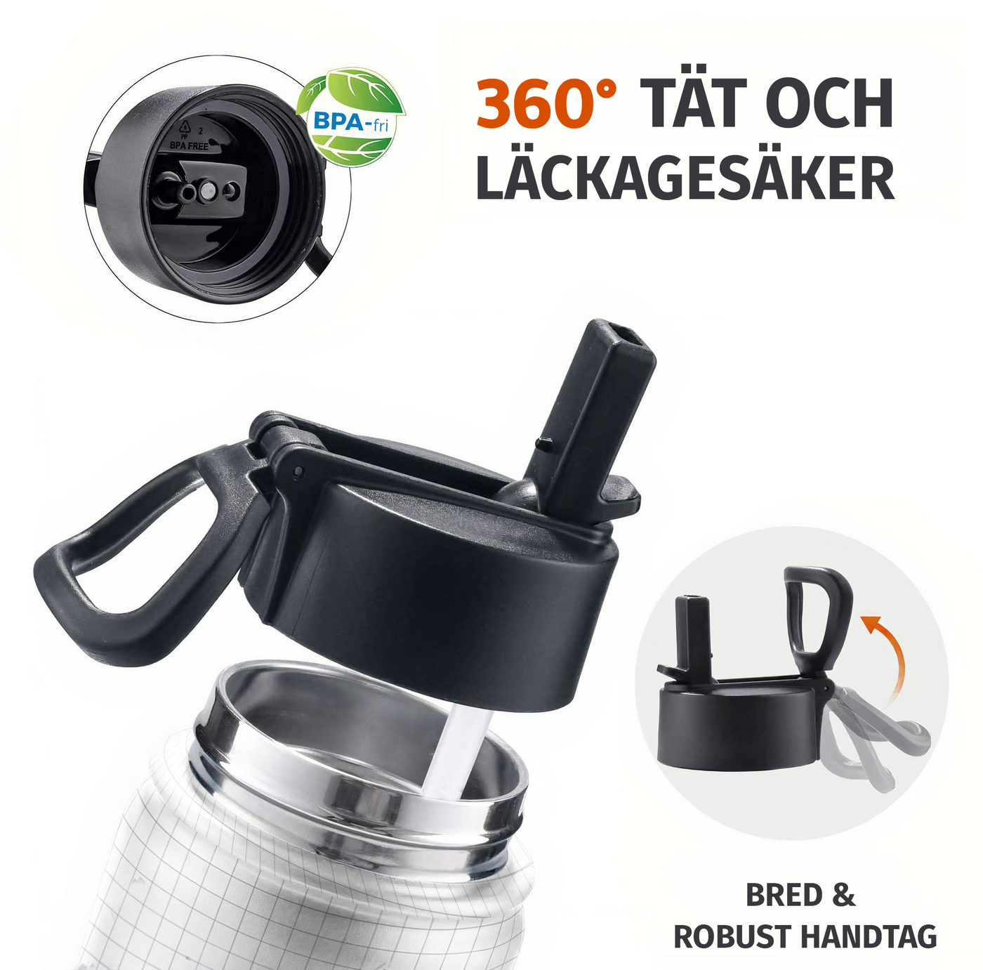 Personalisierte Trinkflasche für Kinder mit Strohhalm-Deckel (350 ml) – Back to School