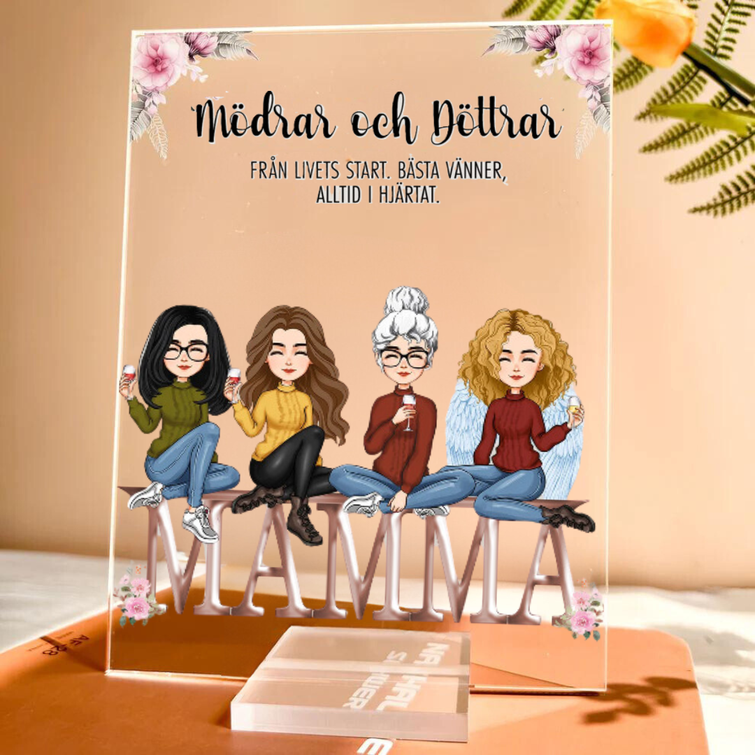 Personalisiertes Acrylschild – Geliebte Mama / Tochter