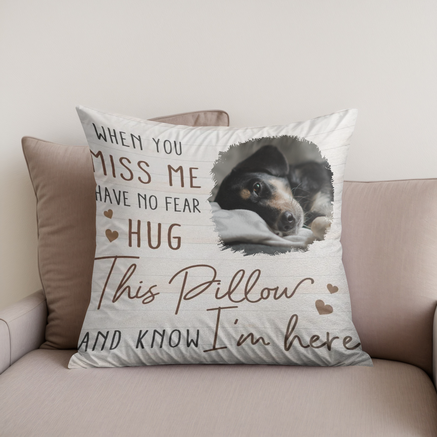 Personalisierter Kissenbezug – Erinnerungsgeschenk