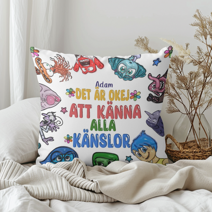Personoitu tyynyliina – On okei tuntea kaikki tunteet