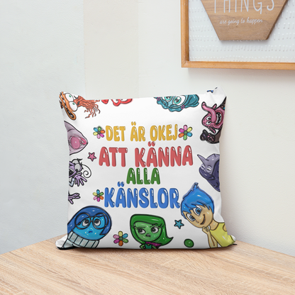 Personoitu tyynyliina – On okei tuntea kaikki tunteet