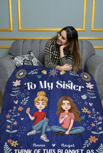 Personalisierte Decke – Geschenk für die Schwester